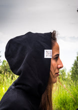 Load image into Gallery viewer, Black Cropped Hoodie