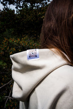 Load image into Gallery viewer, Natural Raw Cropped Hoodie