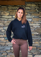 Load image into Gallery viewer, Black Cropped Hoodie